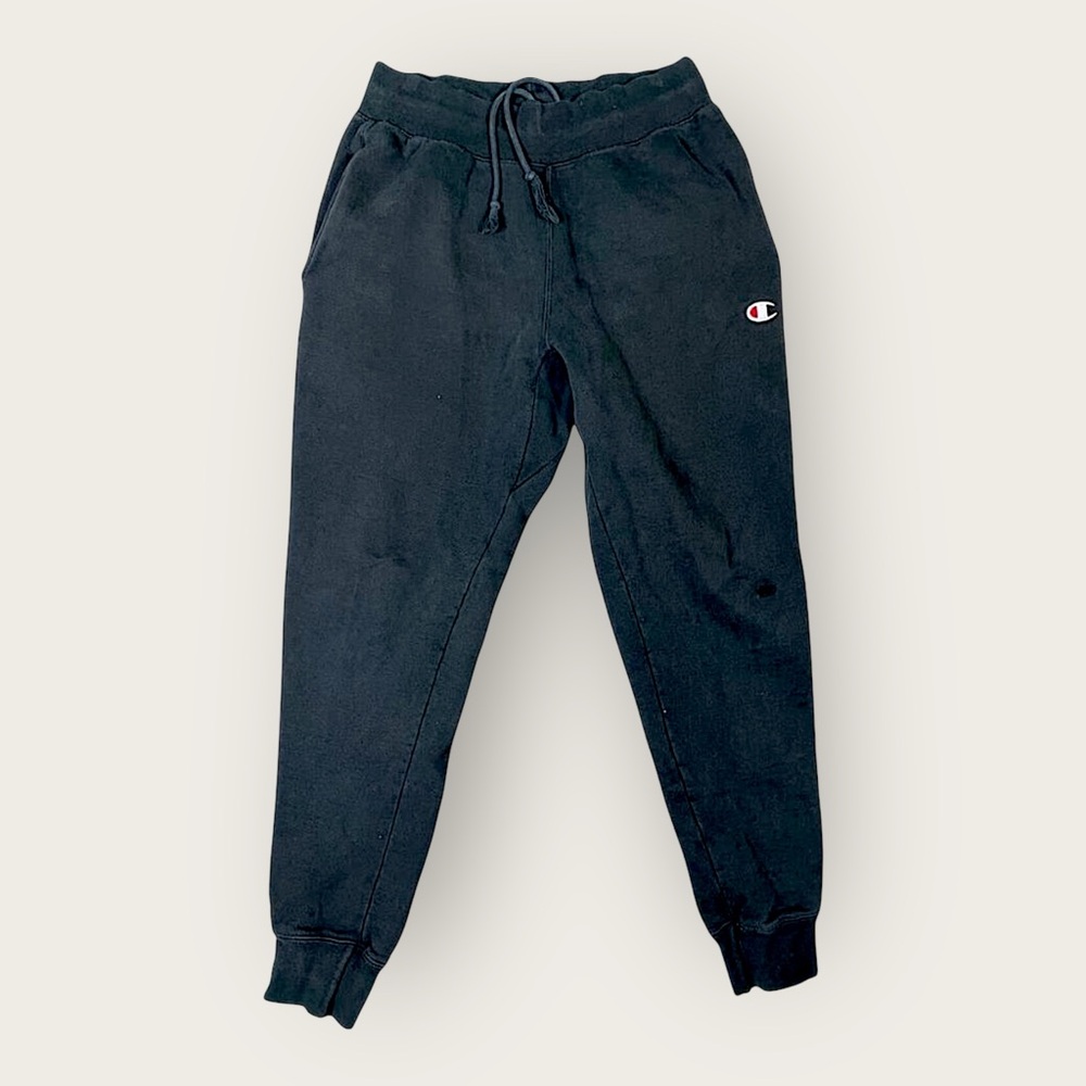 Champion‎ Reverse Weave Men's Black Jogger Sweatpants Medium Vintage Streetwear